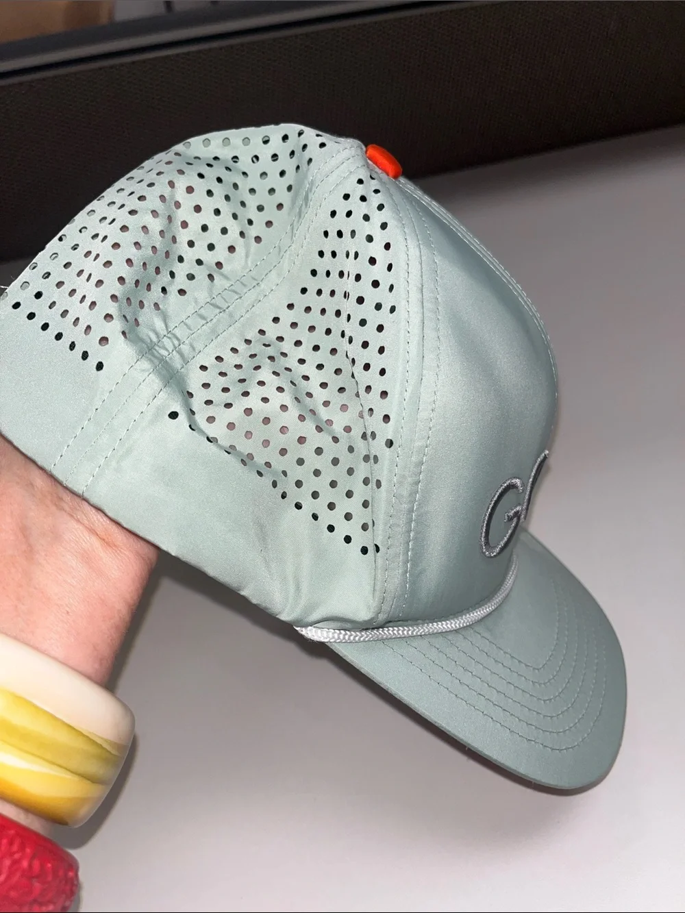 Staunch Embroidered Light Sage Men's Golf Cap